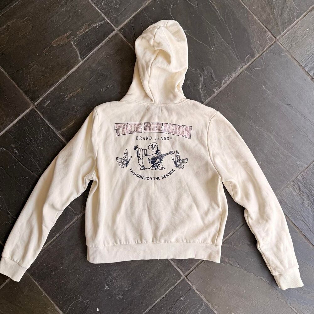 True-religion Women's Cream Hoodie